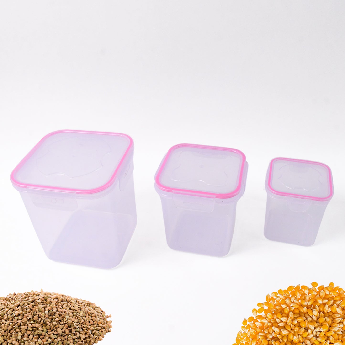 Kitchen Storage Container Set Of 3 Pcs (250 500 1000 Ml)